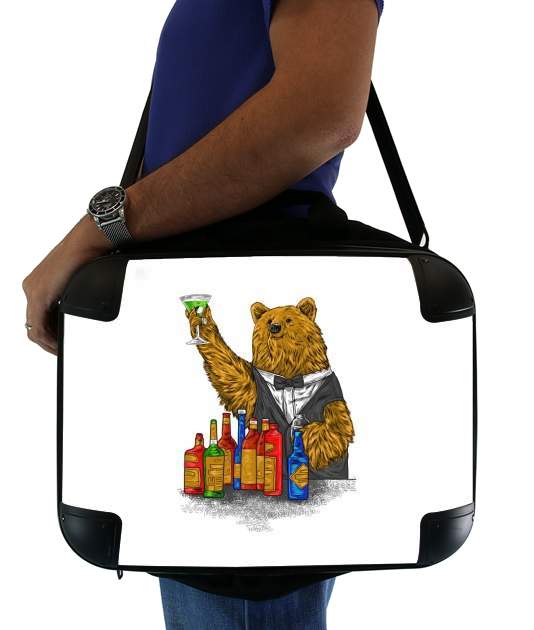  Bartender Bear para bolso de la computadora