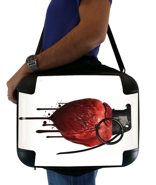 granada corazón para bolso de la computadora