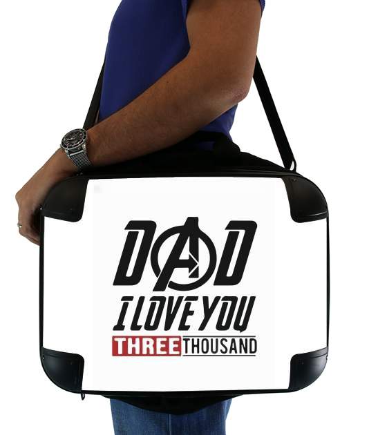  Dad i love you three thousand Avengers Endgame para bolso de la computadora