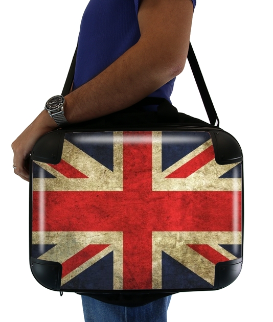  Bandera Británica envejecida para bolso de la computadora