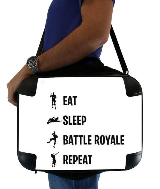  Eat Sleep Battle Royale Repeat para bolso de la computadora