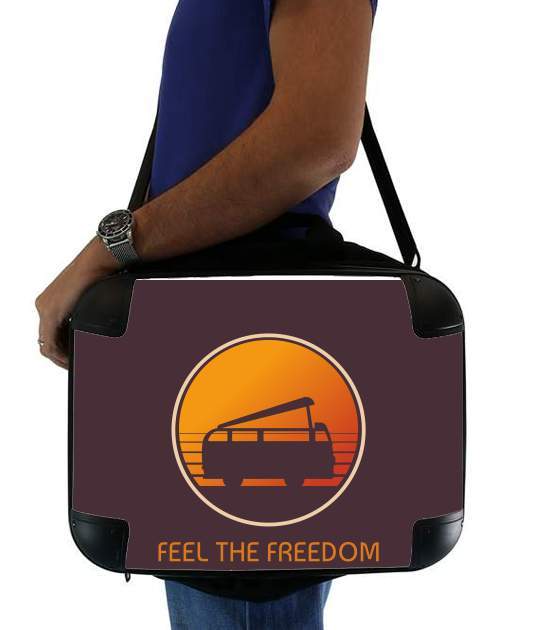  Feel The freedom on the road para bolso de la computadora