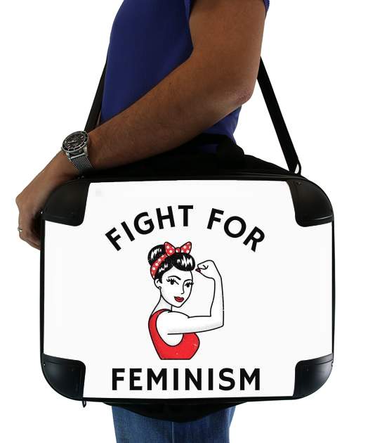  Fight for feminism para bolso de la computadora