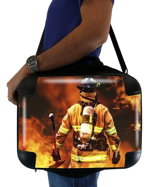  Firefighter - bombero para bolso de la computadora