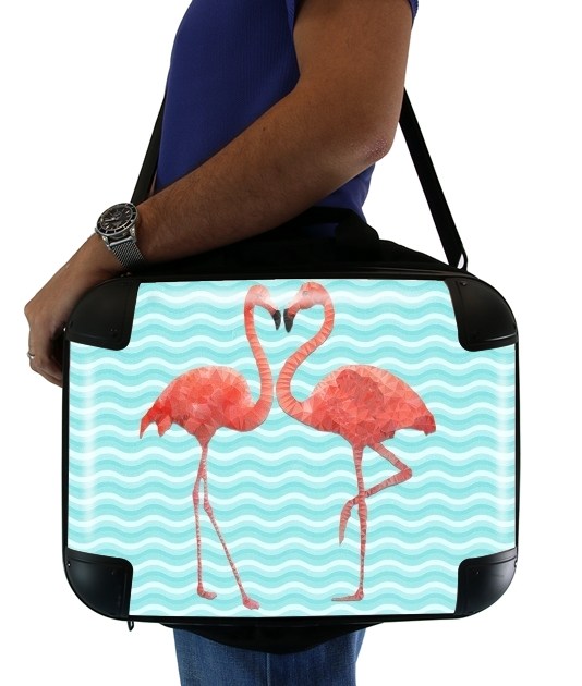  flamingo love para bolso de la computadora