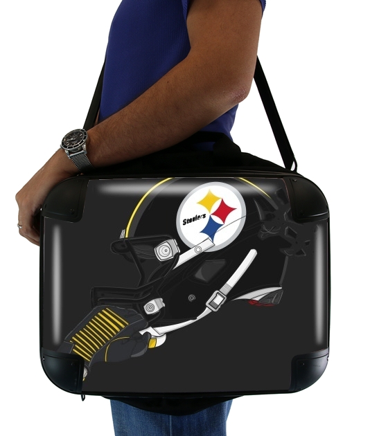  Football Helmets Pittsburgh para bolso de la computadora