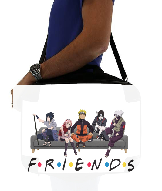  Friends parodie Naruto manga para bolso de la computadora
