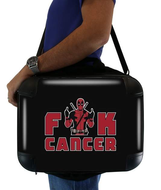  Fuck Cancer With Deadpool para bolso de la computadora