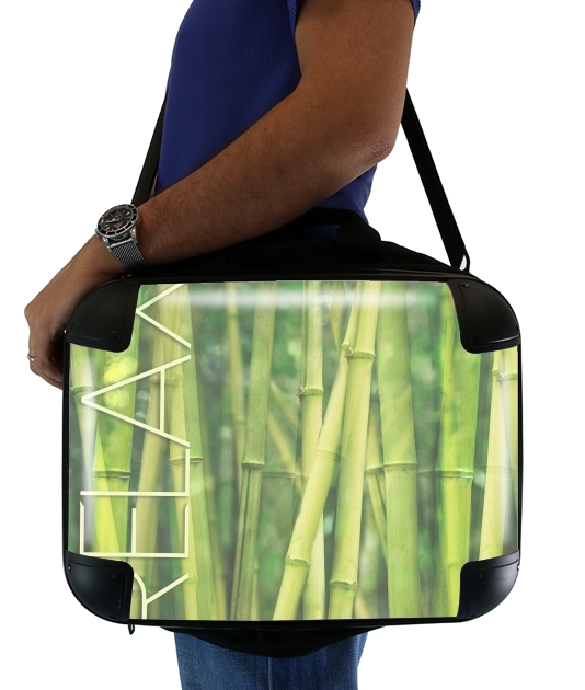  green bamboo para bolso de la computadora