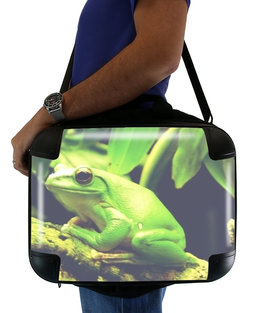  Green Frog para bolso de la computadora