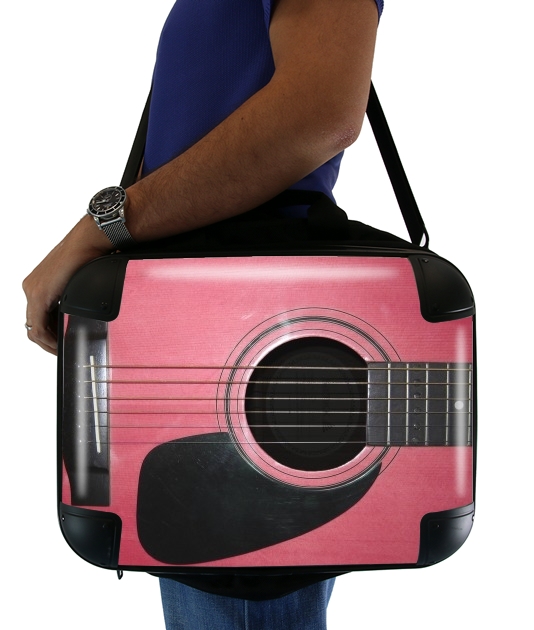  guitarra rosa para bolso de la computadora