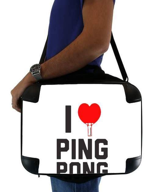  I love Ping Pong para bolso de la computadora