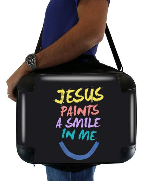  Jesus paints a smile in me Bible para bolso de la computadora
