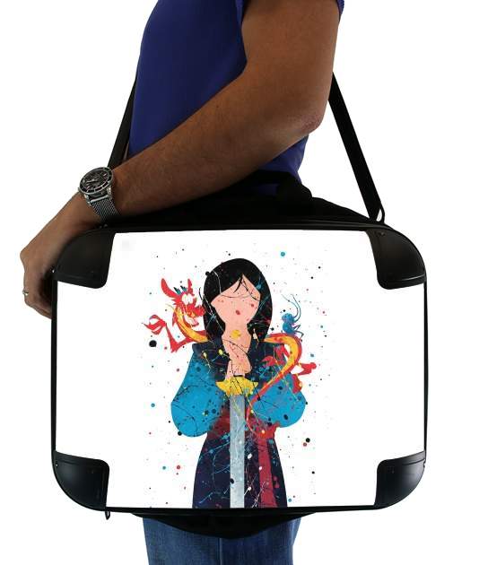  Mulan Princess Watercolor Decor para bolso de la computadora
