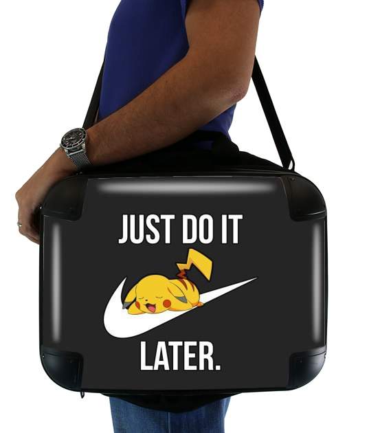  Nike Parody Just Do it Later X Pikachu para bolso de la computadora