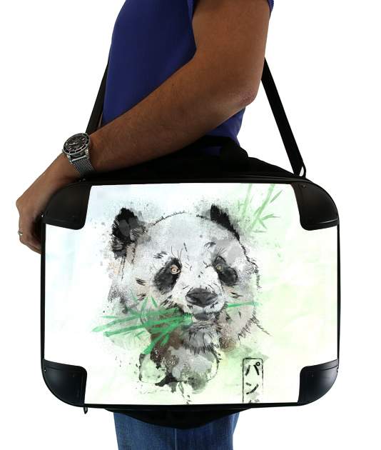  Panda Watercolor para bolso de la computadora