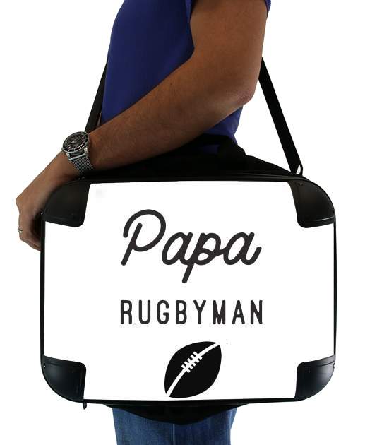  Papa Rugbyman para bolso de la computadora