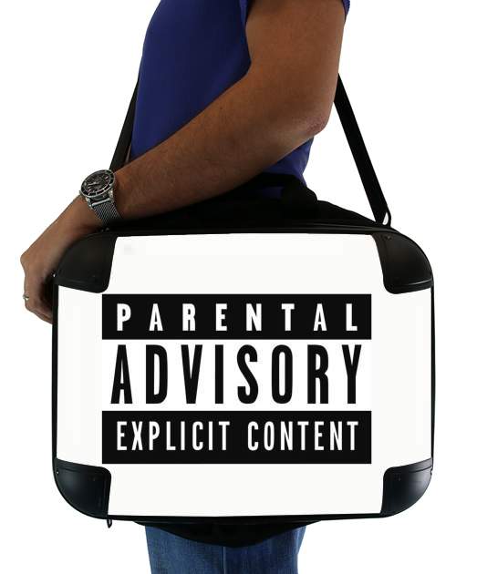  Parental Advisory Explicit Content para bolso de la computadora