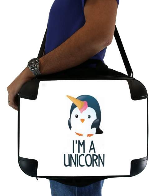  Pingouin wants to be unicorn para bolso de la computadora