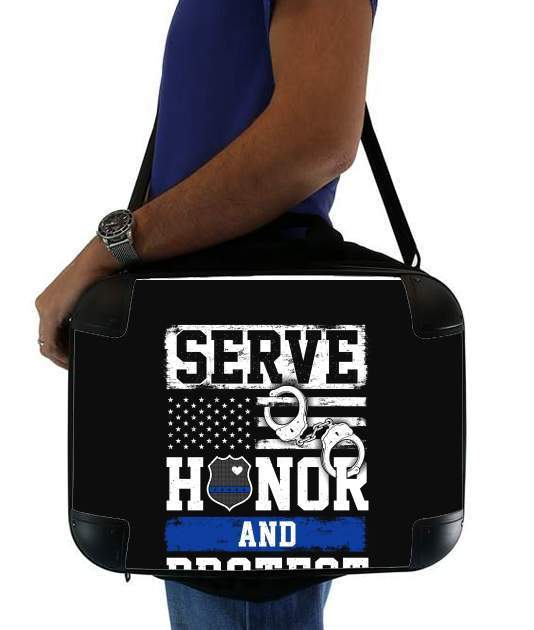  Police Serve Honor Protect para bolso de la computadora
