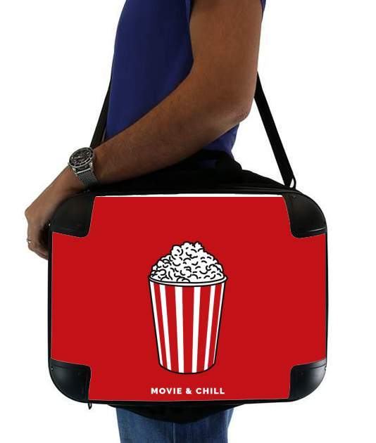  Popcorn movie and chill para bolso de la computadora