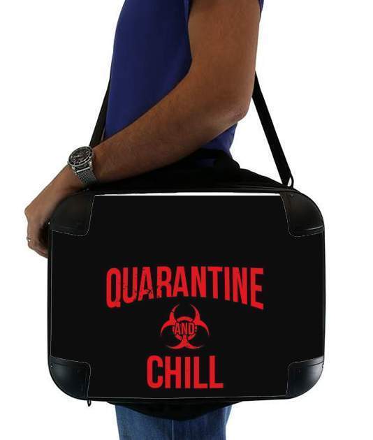  Quarantine And Chill para bolso de la computadora
