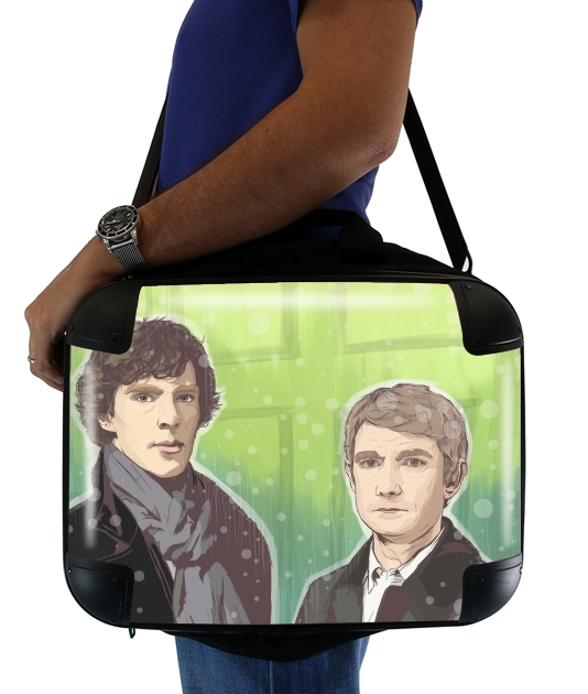  Sherlock and Watson para bolso de la computadora