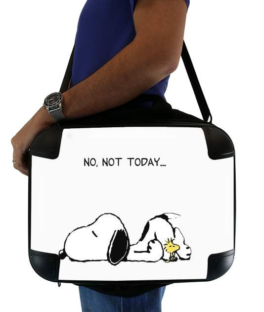  Snoopy No Not Today para bolso de la computadora