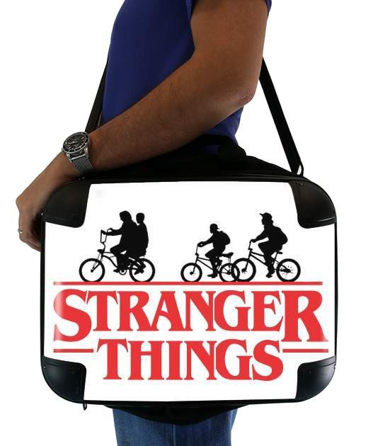  Stranger Things by bike para bolso de la computadora