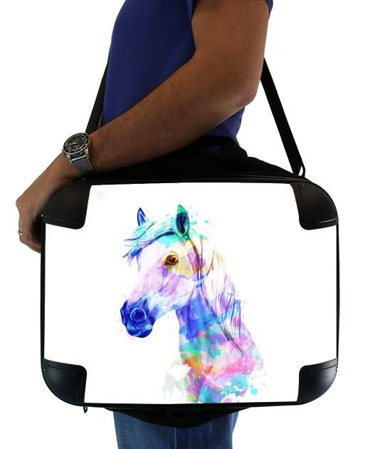  watercolor horse para bolso de la computadora