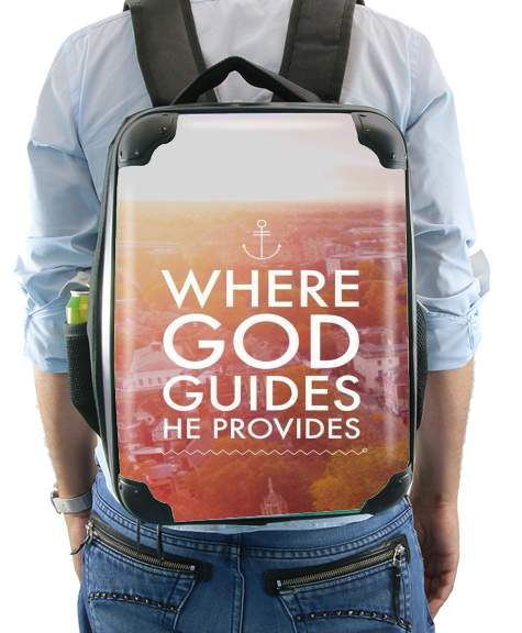  Where God guides he provides Bible para Mochila