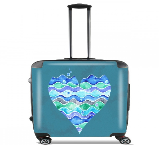  A Sea of Love (blue) para Ruedas cabina bolsa de equipaje maleta trolley 17" laptop
