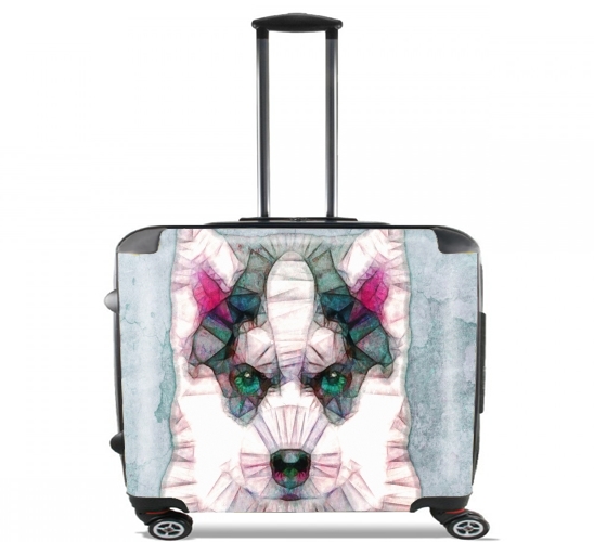  abstract husky puppy para Ruedas cabina bolsa de equipaje maleta trolley 17" laptop