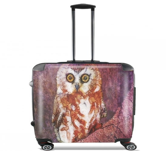  abstract cute owl para Ruedas cabina bolsa de equipaje maleta trolley 17" laptop