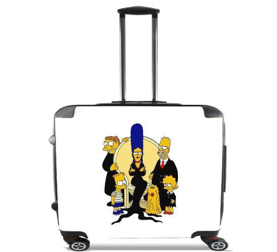  Adams Familly x Simpsons para Ruedas cabina bolsa de equipaje maleta trolley 17" laptop