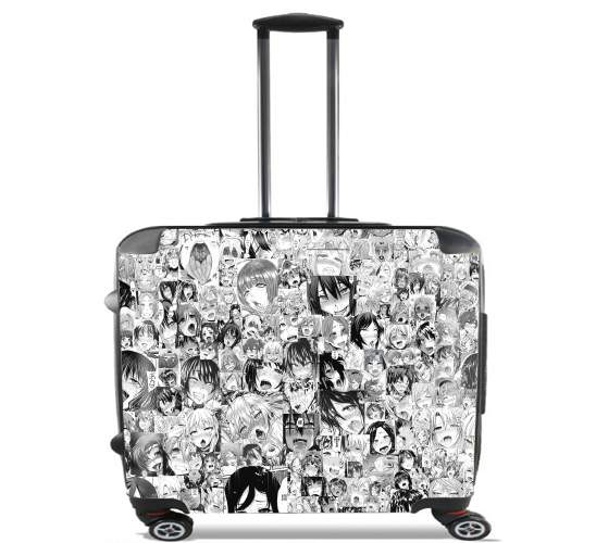  ahegao hentai manga para Ruedas cabina bolsa de equipaje maleta trolley 17" laptop