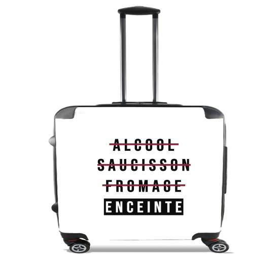  Alcool Saucisson Fromage Enceinte para Ruedas cabina bolsa de equipaje maleta trolley 17" laptop