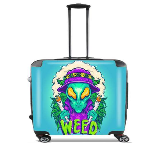  Alien smoking cannabis cbd para Ruedas cabina bolsa de equipaje maleta trolley 17" laptop