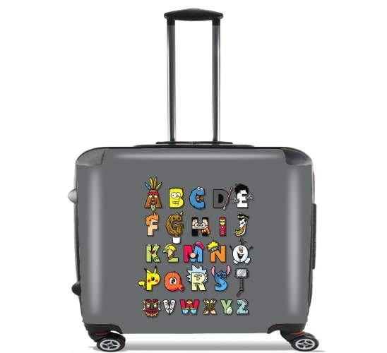  Alphabet Geek para Ruedas cabina bolsa de equipaje maleta trolley 17" laptop