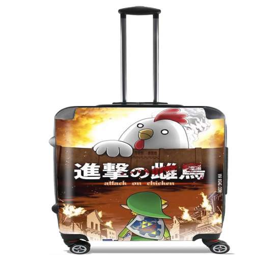  Attack On Chicken para Ruedas cabina bolsa de equipaje maleta trolley 17" laptop