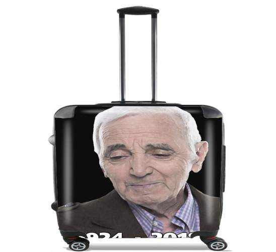  Aznavour Hommage Fan Tribute para Ruedas cabina bolsa de equipaje maleta trolley 17" laptop