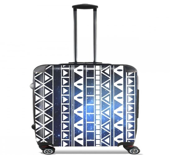  Azul Tribal Pattern azteca para Ruedas cabina bolsa de equipaje maleta trolley 17" laptop