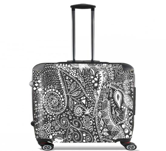  Aztec B&W (Handmade) para Ruedas cabina bolsa de equipaje maleta trolley 17" laptop