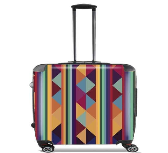  Aztec Pattern Pastel para Ruedas cabina bolsa de equipaje maleta trolley 17" laptop