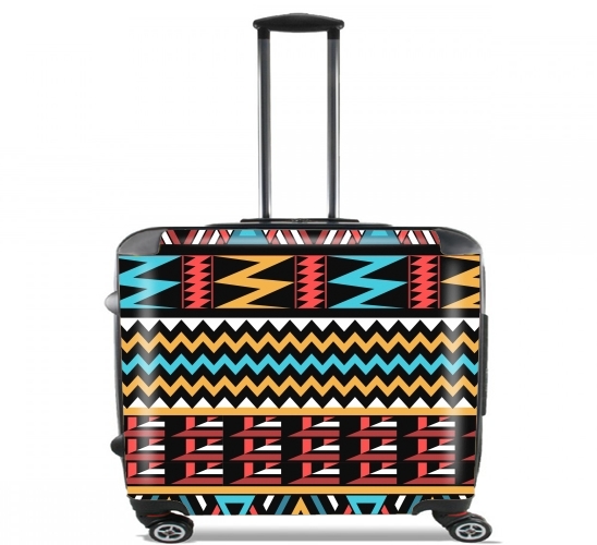  aztec pattern red Tribal para Ruedas cabina bolsa de equipaje maleta trolley 17" laptop