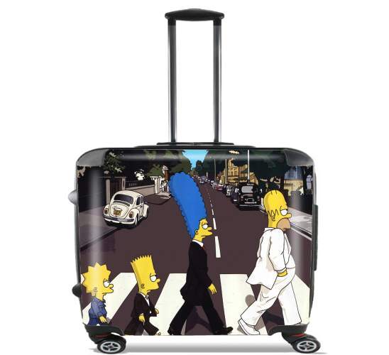  Beatles meet the simpson para Ruedas cabina bolsa de equipaje maleta trolley 17" laptop