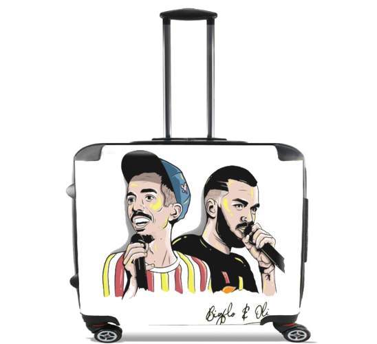  Bigflo et Oli para Ruedas cabina bolsa de equipaje maleta trolley 17" laptop