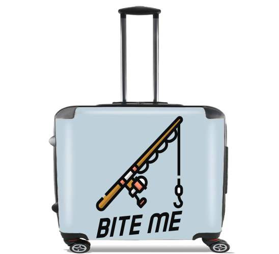 Bite Me Fisher Man para Ruedas cabina bolsa de equipaje maleta trolley 17" laptop