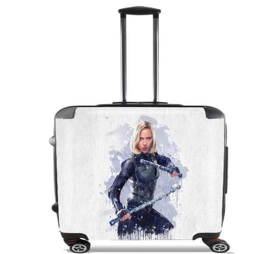  Black Widow Watercolor art para Ruedas cabina bolsa de equipaje maleta trolley 17" laptop