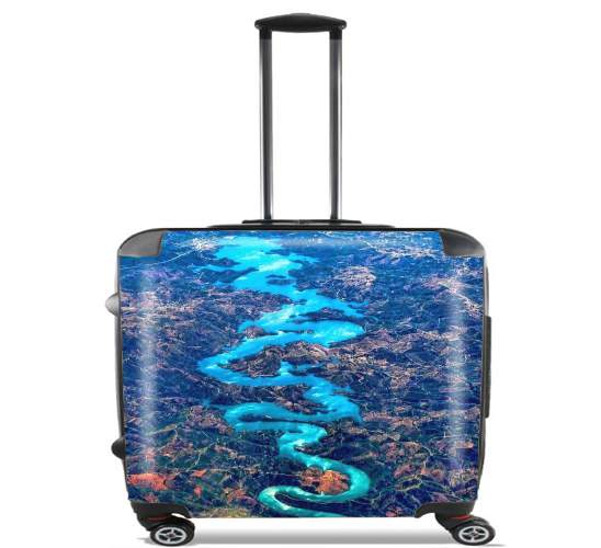  Blue dragon river portugal para Ruedas cabina bolsa de equipaje maleta trolley 17" laptop